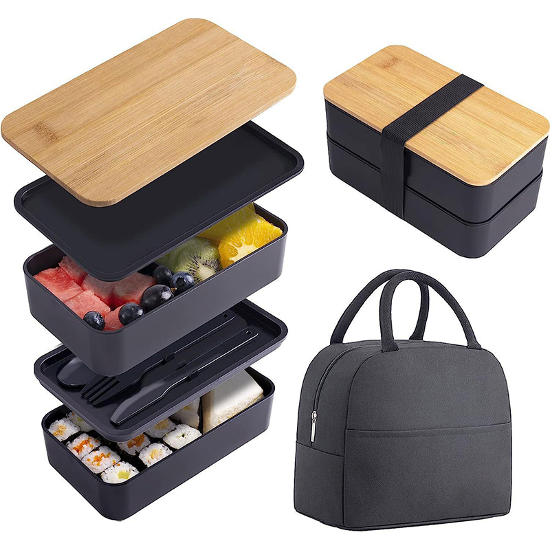 Meal Prep Fit - Stackable Bento Box with Utensils 1200ML