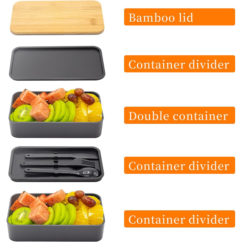 Stackable Bento Box with Utens - Meal Prep Fit review and price