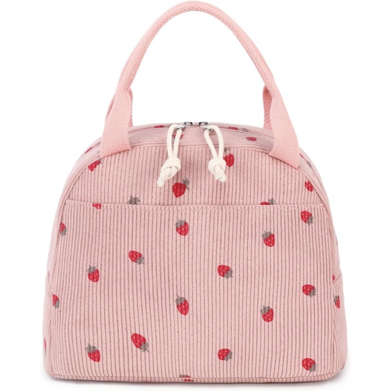 Cute Corduroy Lunch Bag for Wo - Meal Prep Fit review and price