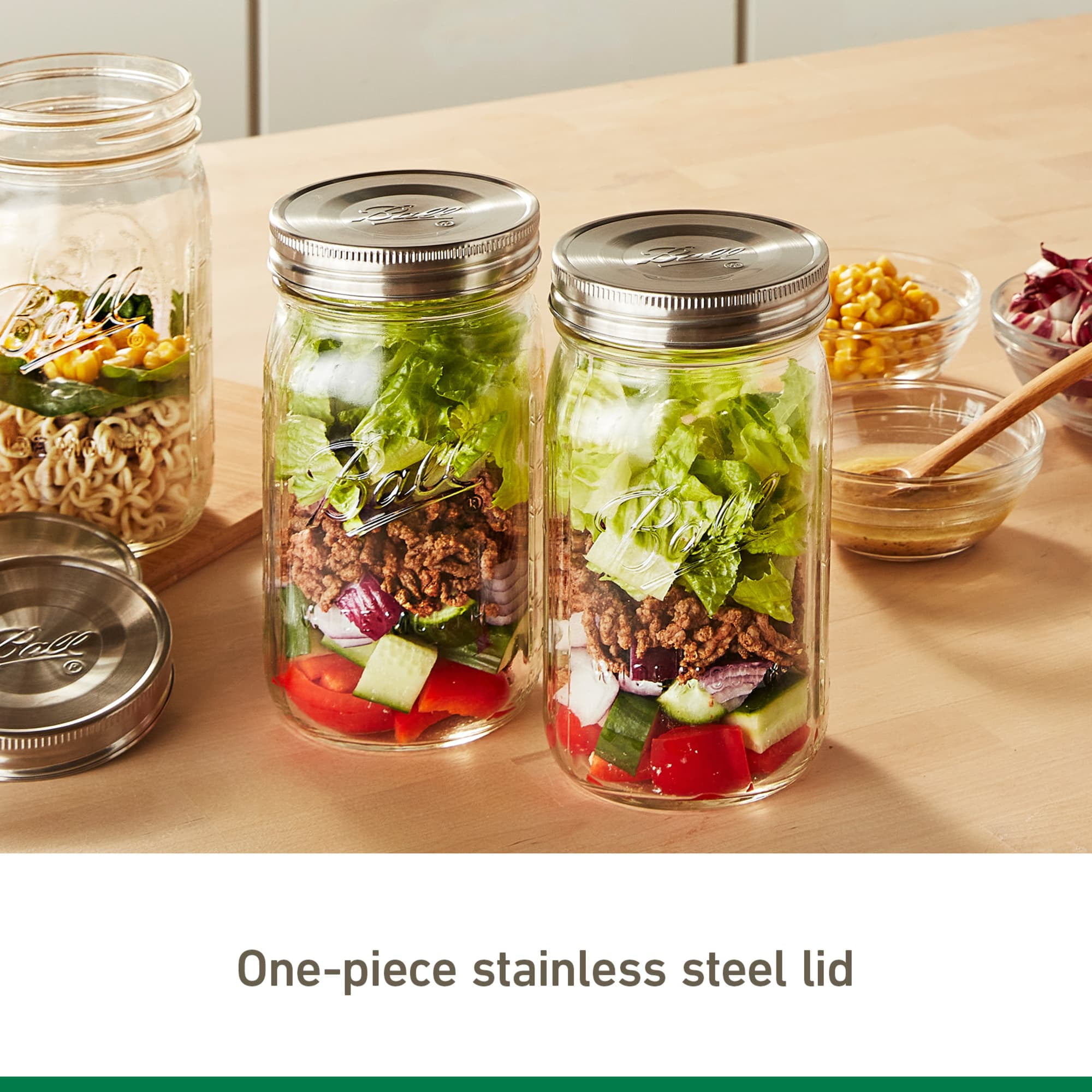 3-Pack Stainless Steel Mason J - Meal Prep Fit review and price