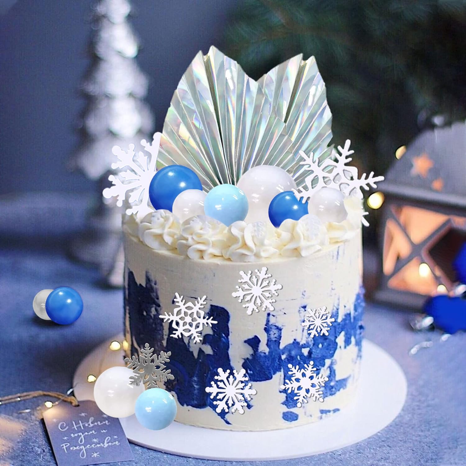 44 PCS Snowflake Cake Toppers  - Meal Prep Frozen review and price